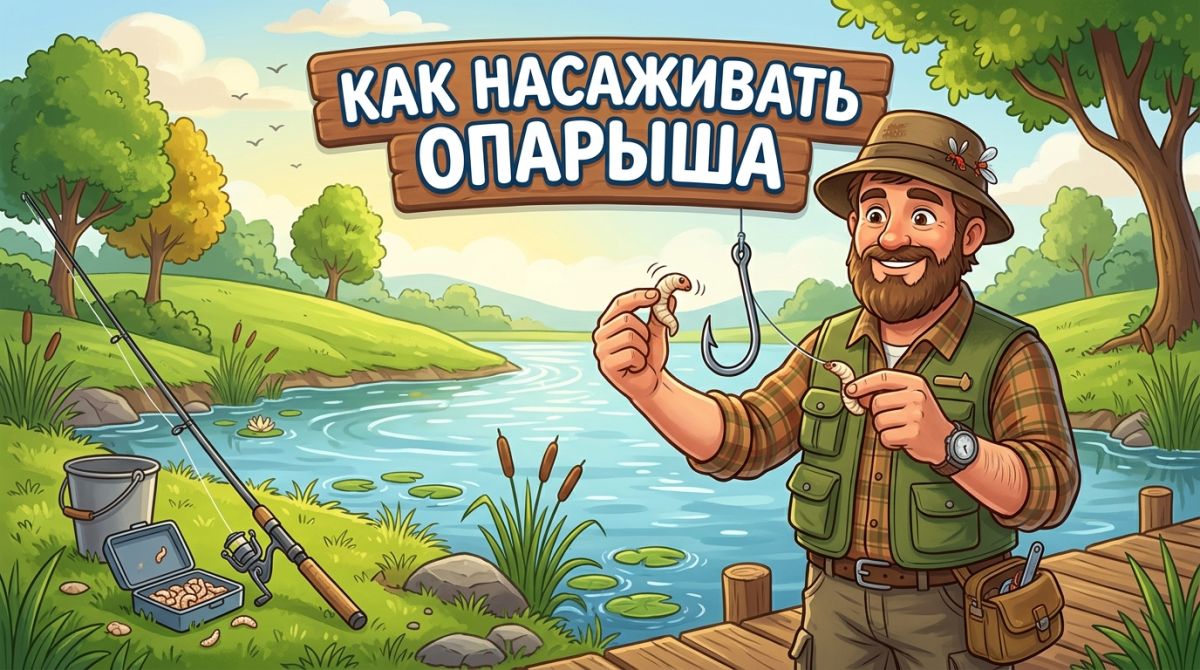 Как насаживать опарыша