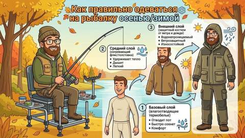 Как правильно одеваться на рыбалку осенью/зимой