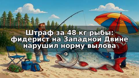 Штраф за 48 кг рыбы: фидерист на Западной Двине нарушил норму вылова