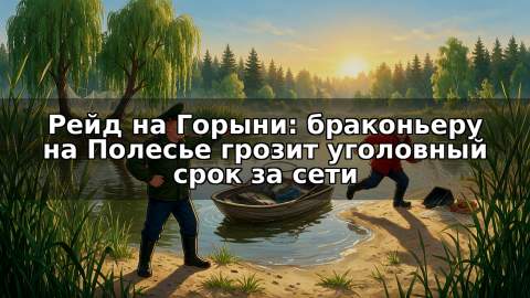 Рейд на Горыни: браконьеру на Полесье грозит уголовный срок за сети