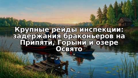 Крупные рейды инспекции: задержания браконьеров на Припяти, Горыни и озере Освято
